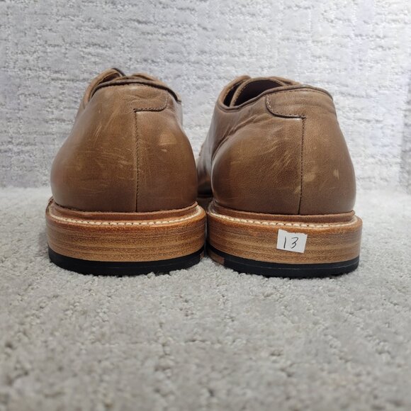 Grant Stone Plain Toe Men's Size US 10.5 E Dune Chromexcel Leather Oxford Shoe - Picture 9 of 12